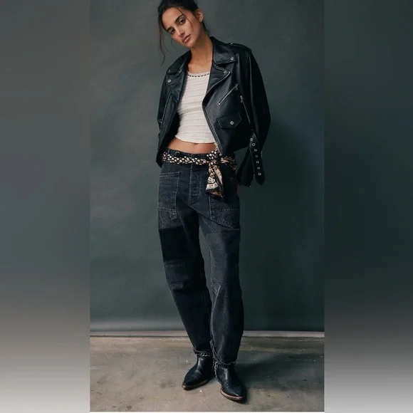 Free People x We The Free Moxie Barrel Jeans In Nighthawk - Picture 3 of 16